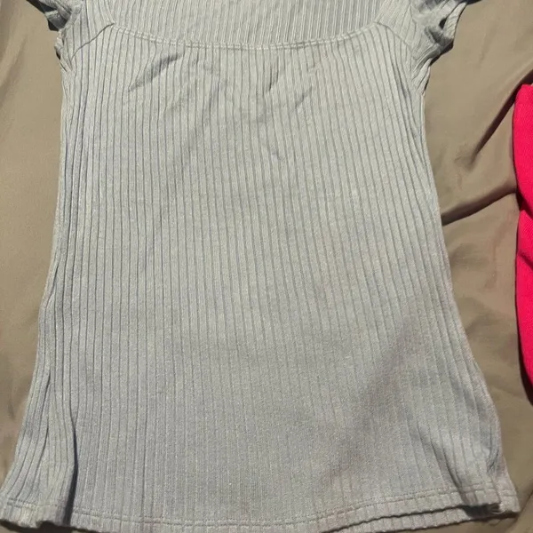 Reformation ribbed‎ blue basic tee xs - Image 3