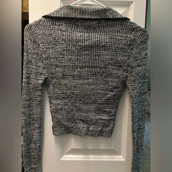Urban Outfitters Zip Up Ribbed Top - Image 2