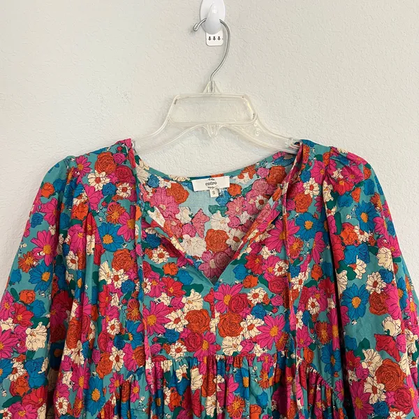 Entro Floral Mini Dress Size Small - Image 3