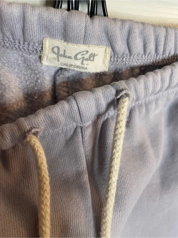 John Galt Light Gray Cozy Drawstring Joggers Size Small retro loungewear basic - Image 2