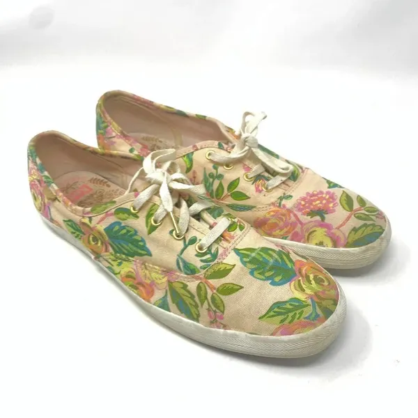 Keds x Rifle Paper Co. Champion‎ Low Top Lace Up Canvas Floral Sneaker - Image 4