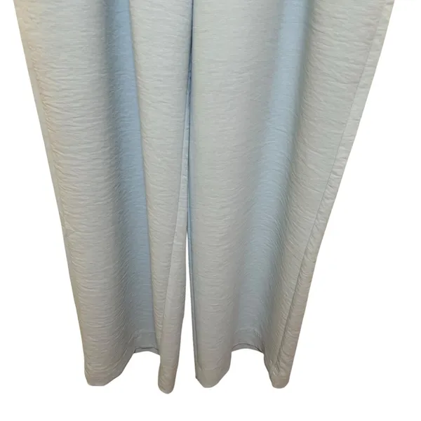 Abercrombie Curve Love Sloane Low Rise Wide Leg Tailored Linen Pant 32L Sky Blue - Image 8