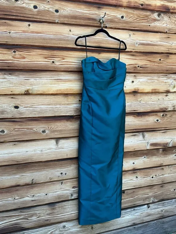 NWT Donna Karan Green Strapless Sweetheart Gown Size 4 - Image 8