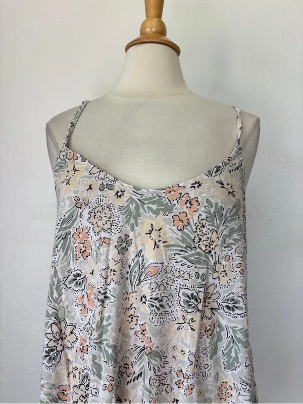 Sage Green & Peach Floral PJ Set - Image 2