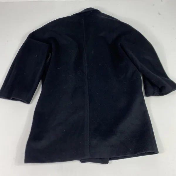 Vintage Calvin Klein Coat Womens 10 Black Wool Pea Coat Double Breasted Lined‎ - Image 9