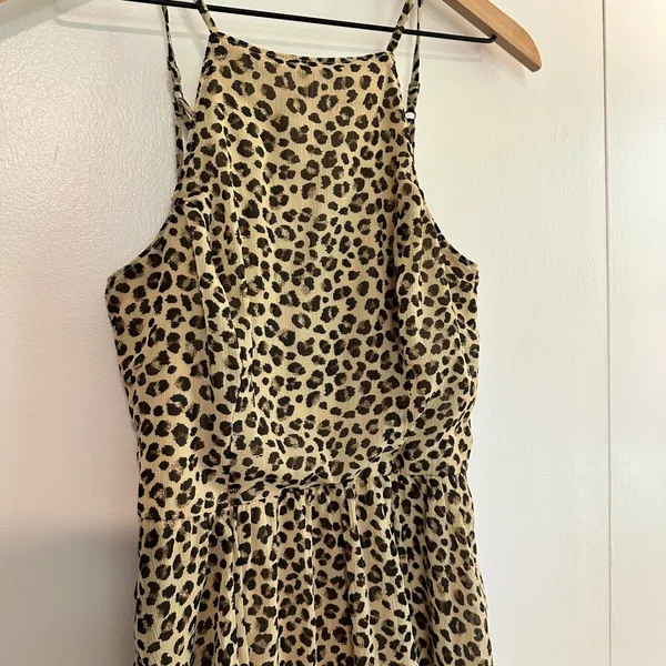 Abercrombie & Fitch | Cheetah Leopard Animal Print Halter Mini‎ Dress, Size XS - Image 3