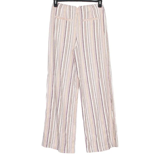 Maeve Pants Wide Leg Linen Coastal Shimmer Cottage Beach Palazzo Resort Stripe 4 - Image 6