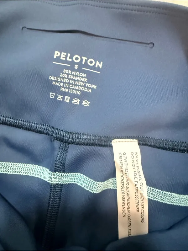 Peloton Teal High-Waist Performance Leggings with Logo - Image 6