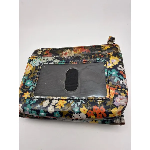 Floral Trifold Wallet with ID Window and‎ Zipper Coin Pocket Multicolor - Image 2