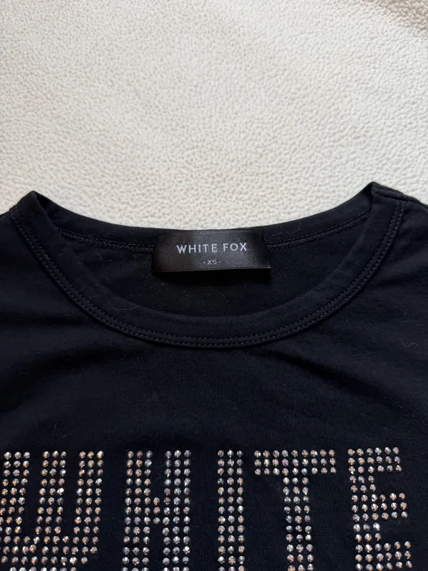 White Fox Boutique Black Baby Tee - Image 2