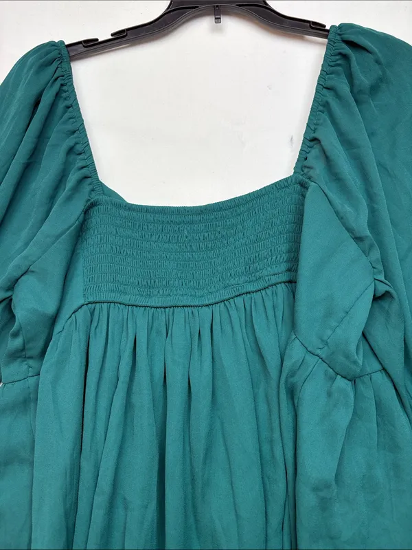 Abercrombie & Fitch size XL green mini dress long sleeve boho night - Image 11
