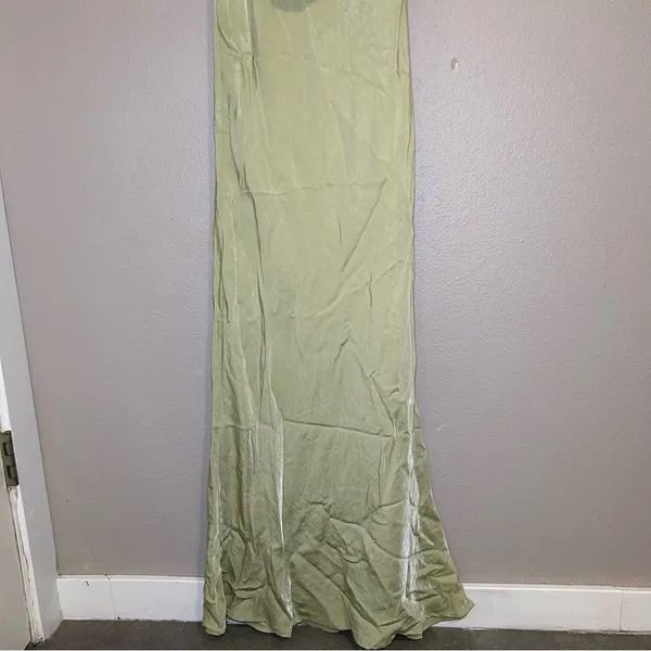 NEW Princess Polly Emily Green Satin Maxi Dress Women’s Size Small 4 - Image 5