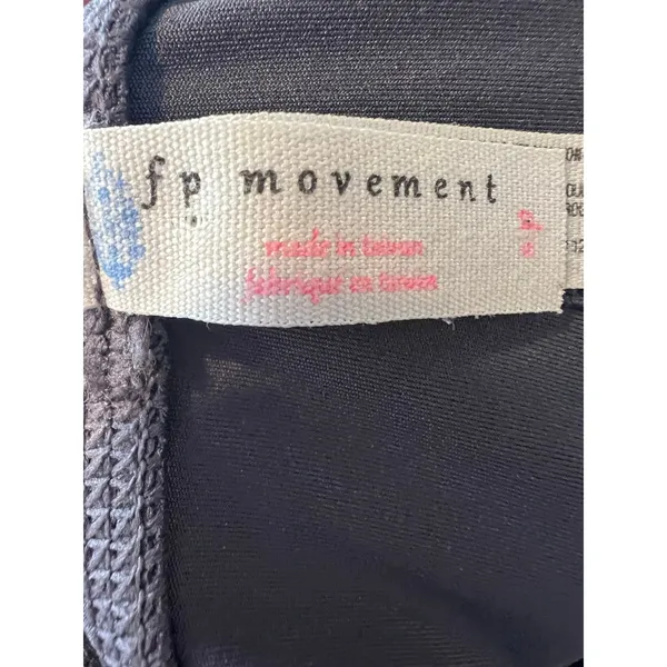 Free People movement gray subtle striped legging pants pull on athleisure small - Image 7