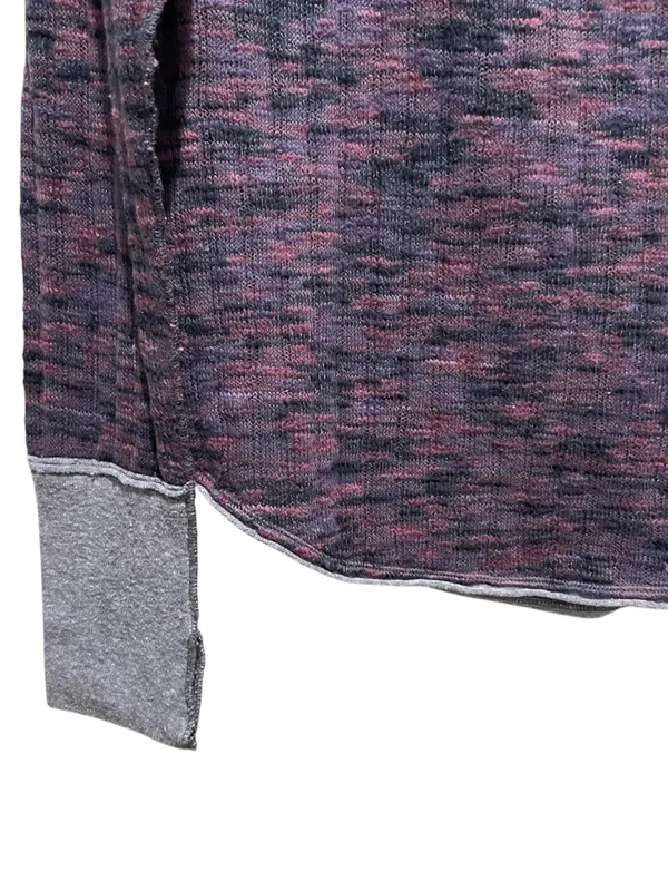 We The Free Spaced Out Long Sleeve Top Purple Blue Contrast Cuff Women Size XL - Image 5