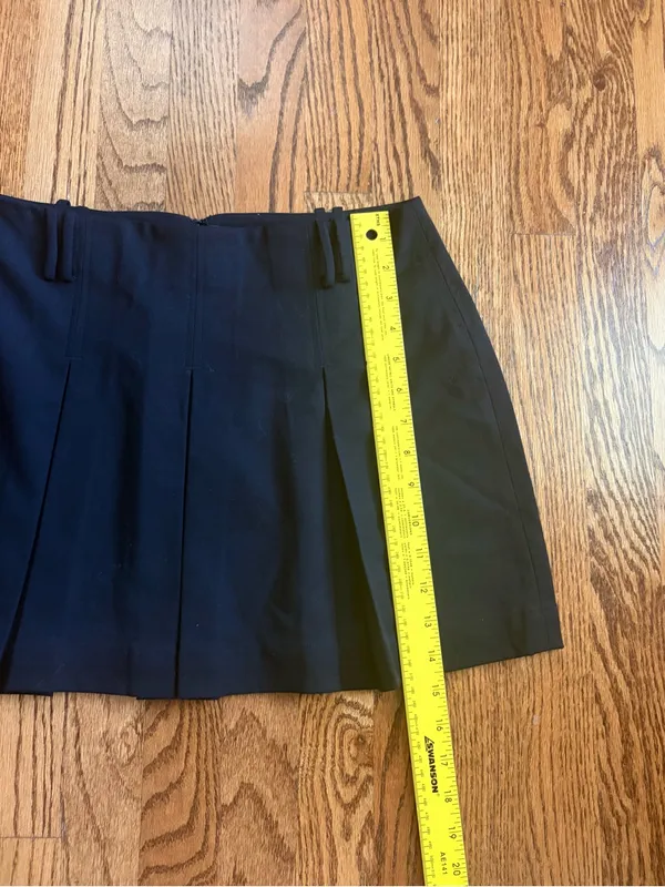 DISSH Bruna Black Pleated Mini Skirt Wool Blend Box Pleat Size US 6 AU 10 - Image 10