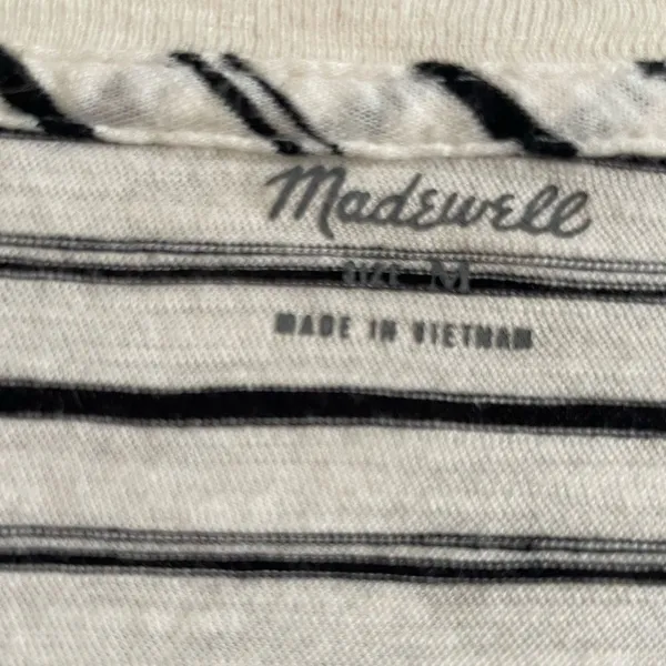 Madewell black white striped top sz small‎ - Image 6