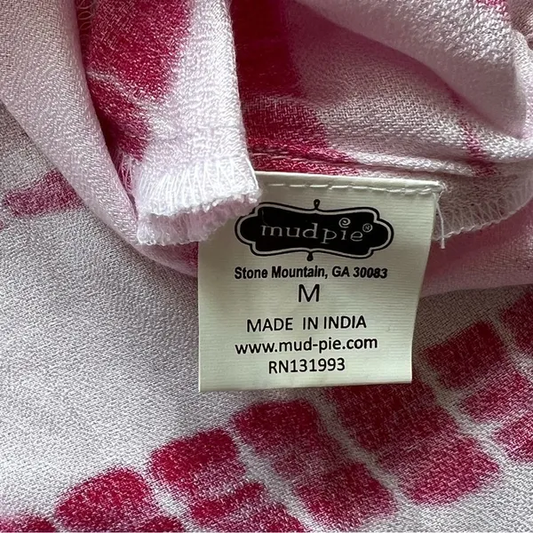 Mud Pie Pink and White Tie-Dye Cover-Up Swing Dress NWT Medium - Image 10