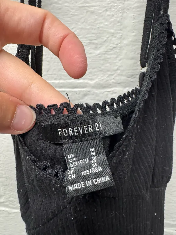 Forever 21 Black Ribbed Bodysuit - Image 3