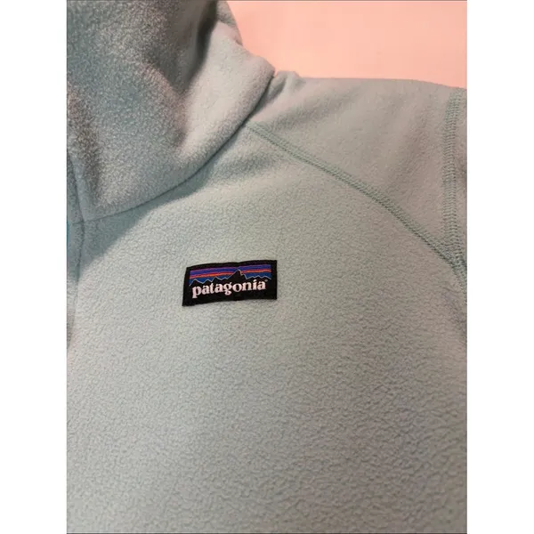 Patagonia Vail Full Zip Fleece Jacket Teal Blue Zip + Inside Pockets Size M Ski - Image 4