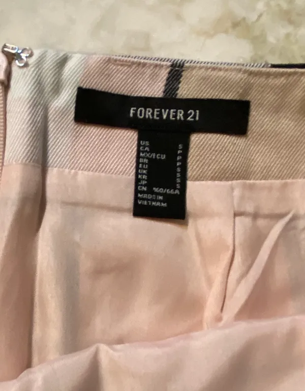 Forever 21 Pastel Plaid Mini Skirt - Image 3