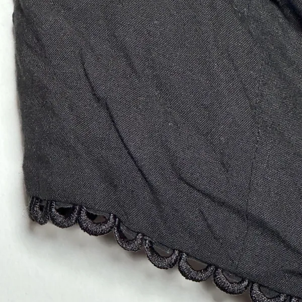 Lulus Black Off Shoulder Ruffle Cropped Puff Sleeve Top Womens‎ Size Small - Image 9