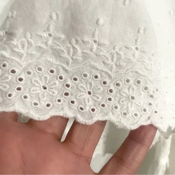 NWT Old Navy Womens Shirt Blouse White Floral Embroidered Babydoll Size 3X - Image 6