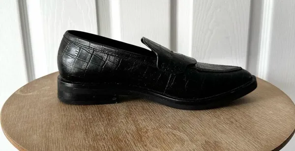 Rebecca Minkoff Pacey Croc Embossed Leahter Pointed Menswear Loafers Shoes 5.5 - Image 7