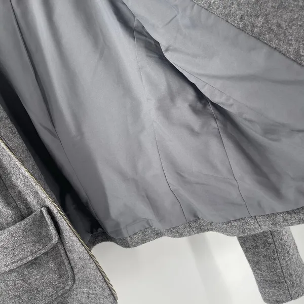 ANN TAYLOR Blazer Size Medium Wool Blend Gray Business Casual Office Work Career - Image 7