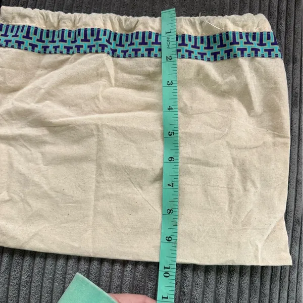 Tory Burch Storage Dustbag Dust Bag Teal Blue Authentic Wallet SLG Purse Bag - Image 2