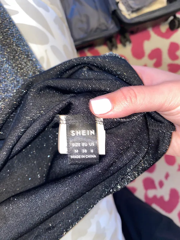 SheIn Sparkly Black Dress - Image 3