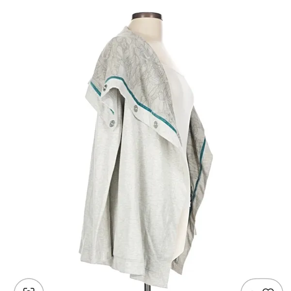 Lululemon Savasana Wrap sweatshirt jacket Large grey pencil sketch - Image 4