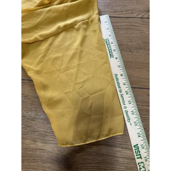 Lularoe Mustard‎ Yellow Kimono Sz Medium Sheer Artsy Duster Vacation Lightweight - Image 6