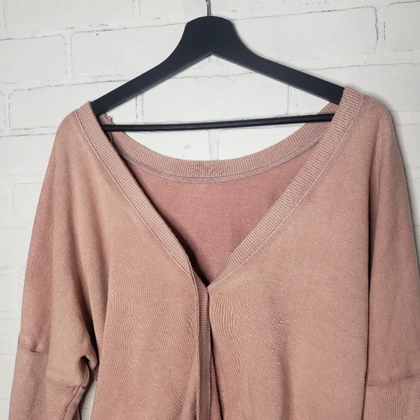 Free People Movement Charlotte Taupe Pink Wrap Top - Image 7