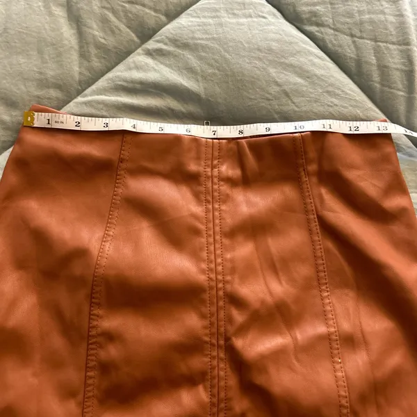 Altar'd State Tan leatherette skirt - Image 3