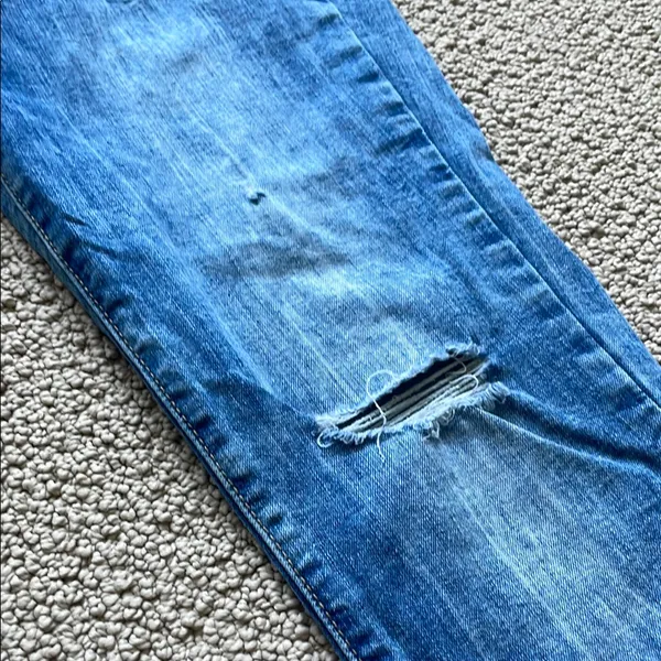 Denizen from Levi's Distressed Blue Low Rise Jeans - Image 6