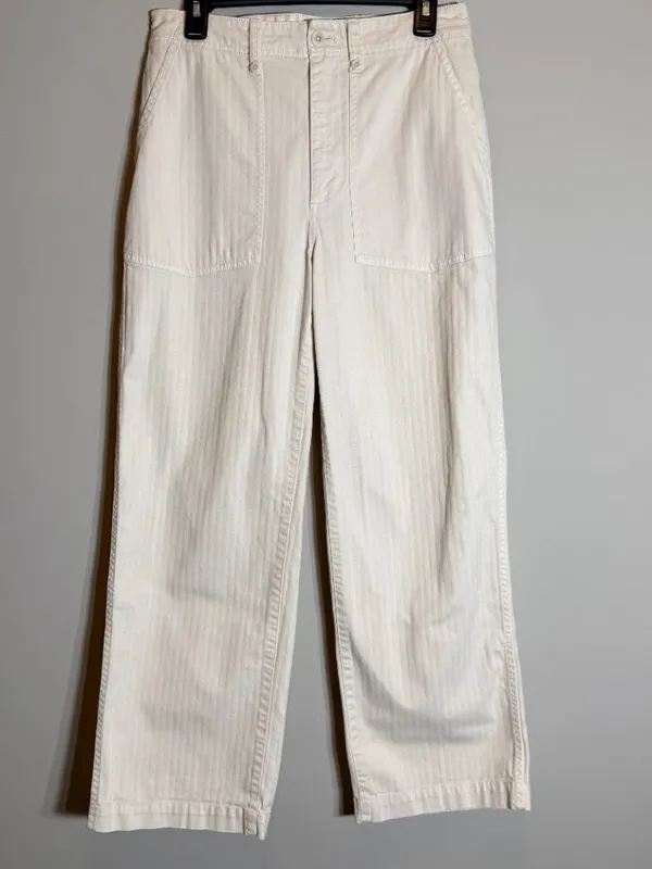 Madewell The Perfect Vintage Wide-Leg Pant: Utility Edition Women's 29 Linen Tan - Image 6