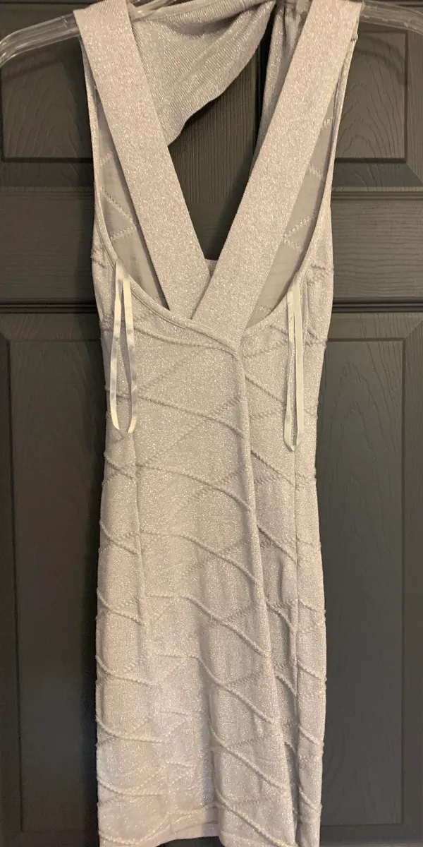 Arden B Sparkly Light Gray Dress - Image 2