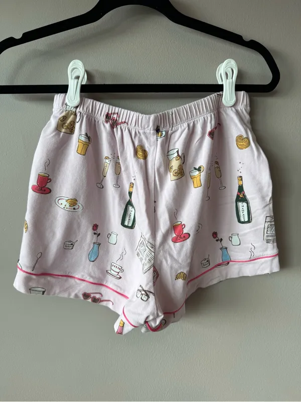 Bed Head PJs Women’s Pink Let’s Do Brunch Shorty Pajama Set Size Small - Image 11