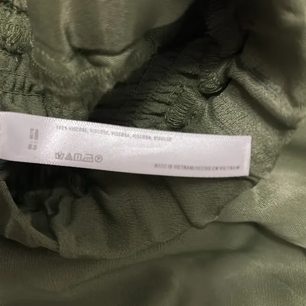 Anthropologie Saturday Sunday Olive Satin Wide Leg Pull On Pants - Image 11