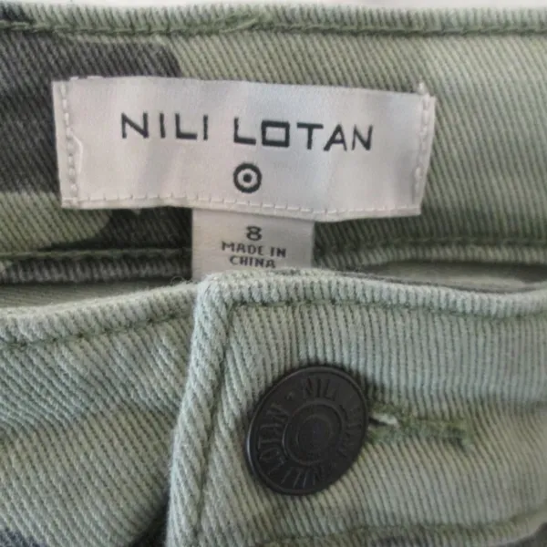 Nili Lotan for Target Green Camouflage Jeans - Size 8 - Image 3