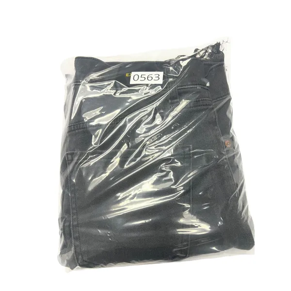 Express Modern Straight Jeans 8R Super High Rise Black Distressed Raw Hem - Image 7