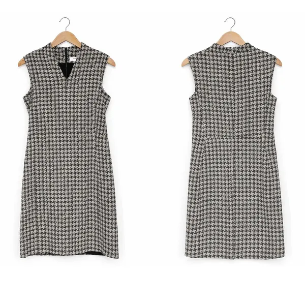 MM.LaFleur Aditi 2.0 Black Ivory Houndstooth Sheath Dress Size‎ 12 - Image 2