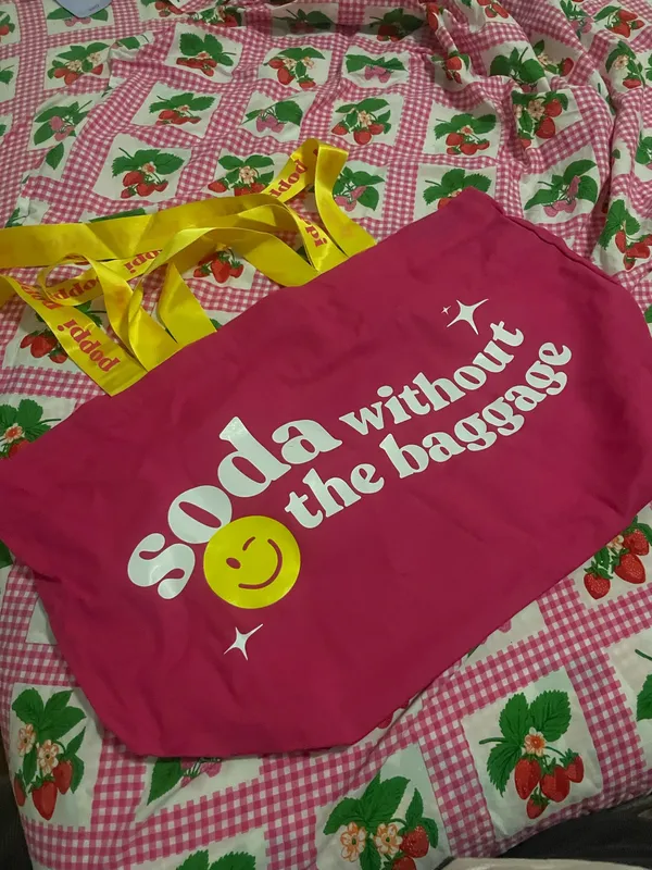 Poppi canvas tote bag Pink - Image 4