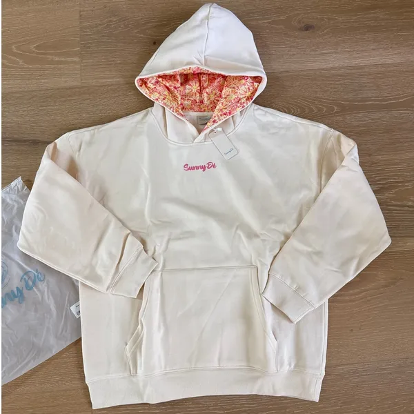 Sunny De Hoodie Solar Kiss Size L Cream Pink - Image 2