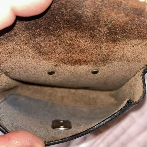Vintage Black Genuine Leather Pouch for Belt - Image 9