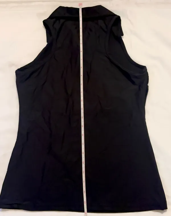 Tzu Tzu Black Sleeveless Golf Polo Top – Size Small - Image 6
