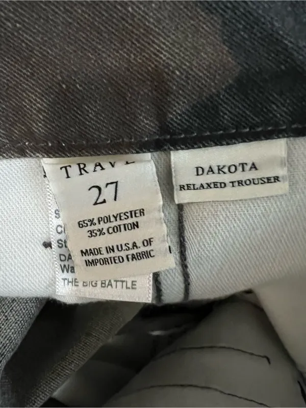 TRAVE Dakota The Big Battle Green Camo Relaxed Trouser Tie Ankle Pants - Image 12