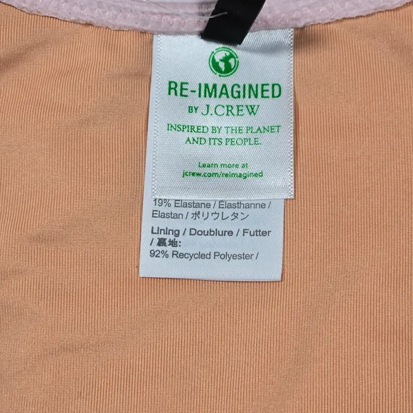 J. Crew Ribbed curved-waist cheeky string bikini bottom in‎ Pale Blossom S NWT - Image 7