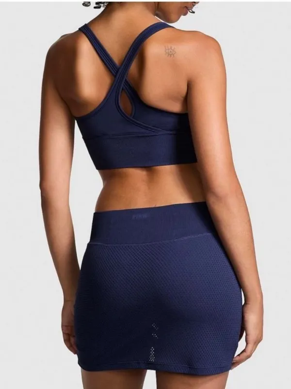 Victoria’s Secret Soft Seamless Mesh Skort Navy - Image 3
