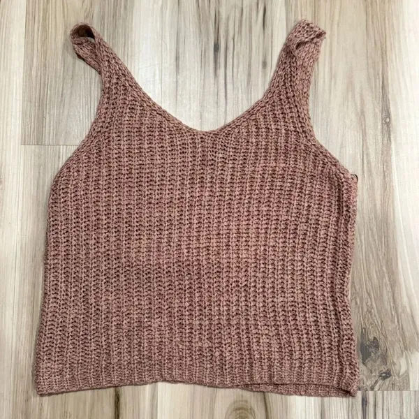 Moon & Madison Knit Brown Tank Top Women’s Small - Image 2